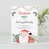 編集可能ホリデーパーティー招待状 招待状 (スタンド正面)