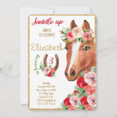 編集可能ホース招待状 招待状 (正面)