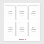 編集可能ホームクリーニング2x3インチラベルセット シール (シート)