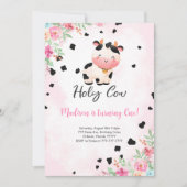 編集可能ホーリーカウズ誕生日招待状 招待状 (正面)