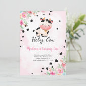 編集可能ホーリーカウズ誕生日招待状 招待状 (スタンド正面)