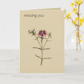 編集可能ボタニカル中国ディアンソグリーティング カード (黄色い花)