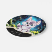 編集可能ボホウルフベビーシャワー ペーパープレート (アングル)