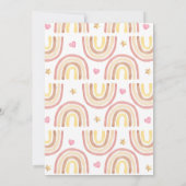 編集可能ボホレインボーベビーシャワー招待状 招待状 (裏面)