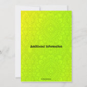 編集可能ボリウッド誕生日パーティー 招待状 (裏面)