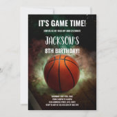 編集可能ボーイズのスポーツパーティーカード(クラウドバック付き) 招待状 (正面)