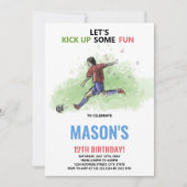 編集可能ボーイズアクションスポーツパーティーカード 招待状 (正面)