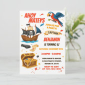 編集可能ボーイズガールズトレジャー狩りテーマ 招待状 (スタンド正面)