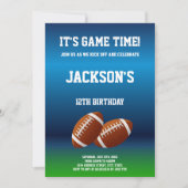 編集可能ボーイズゲームデイスポーツパーティー招待状 招待状 (正面)
