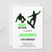 編集可能ボーイズスケーターパーティー招待状 招待状 (正面)