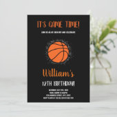 編集可能ボーイズスポーツパーティーカードとコートテーマ 招待状 (スタンド正面)