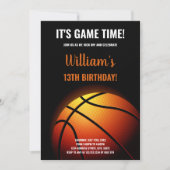 編集可能ボーイズスポーツパーティーカードとブライトコート 招待状 (正面)