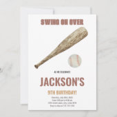 編集可能ボーイズスポーツパーティーカードクラシック付きボール 招待状 (正面)