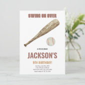 編集可能ボーイズスポーツパーティーカードクラシック付きボール 招待状 (スタンド正面)