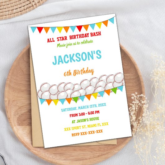 編集可能ボーイズスポーツパーティー招待状forリトルスラグ 招待状