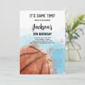 編集可能ボーイズスラムダンクスポーツパーティーカード 招待状 (スタンド正面)