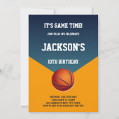 編集可能ボーイズスラムダンクスポーツパーティー招待状 招待状 (正面)