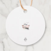 編集可能ボートサークルの好意/ありがとうラベル – 少女 フェイバータグ (裏面)