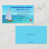 編集可能ボートレンタルとチャーター 名刺 (正面/裏面)