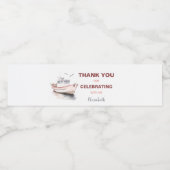 編集可能ボート航海のウォーターボトルラベル – 女の子 ペットボトルラベル (シングルラベル)