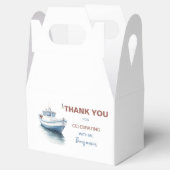 編集可能ボート誕生日切り妻ボックス/ Faver Box - Boy フェイバーボックス (オープン)