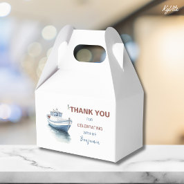 編集可能ボート誕生日切り妻ボックス/ Faver Box - Boy フェイバーボックス