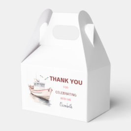 編集可能ボート誕生日切り妻ボックス/ Faver Box - Boy フェイバーボックス