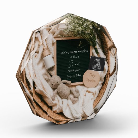 編集可能ボーホニュートラル妊娠告知 フォトブロック (左)