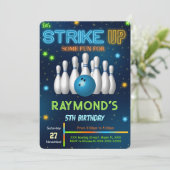 編集可能ボーリング招待状 招待状 (スタンド正面)