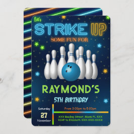編集可能ボーリング招待状 招待状