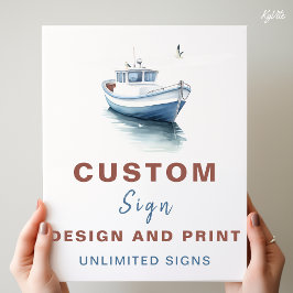 編集可能ボー航海のトカスタム誕生日サイン – 少年 ポスター