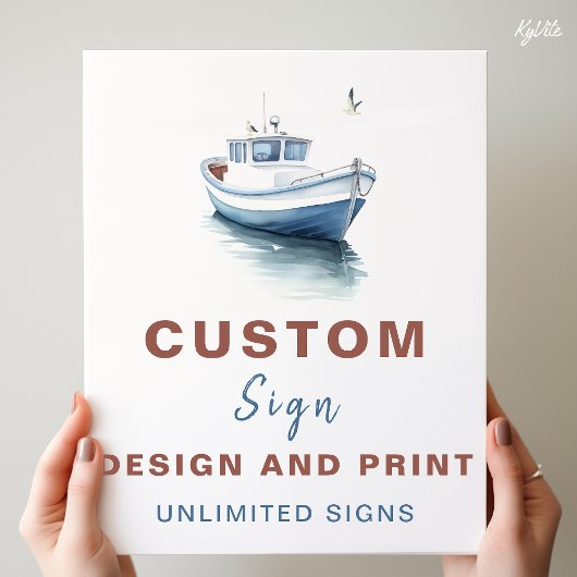 編集可能ボー航海のトカスタム誕生日サイン – 少年 ポスター