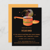 編集可能ポットラックディナー招待状 招待状 (正面/裏面)