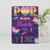 編集可能ポップ・アートのit誕生日招待状 招待状 (スタンド正面)