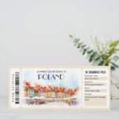 編集可能ポーランドワルシャワ飛行機搭乗パス 招待状 (スタンド正面)