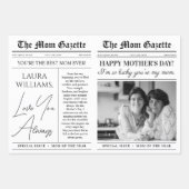 編集可能マザーズ日新聞フラワーブーケ ラッピングペーパーシート (正面)