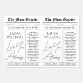 編集可能マザーズ日新聞フラワーブーケ ラッピングペーパーシート (正面3)