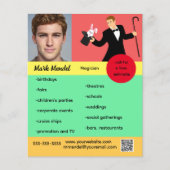 編集可能マジシャンフライヤー チラシ (正面)