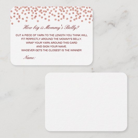 編集可能ママのお腹のカードの大きさ エンクロージャーカード (正面/裏面)