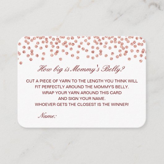 編集可能ママのお腹のカードの大きさ エンクロージャーカード (正面)