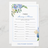 編集可能ママのフレーズを終了ベビーシャワー (正面/裏面)