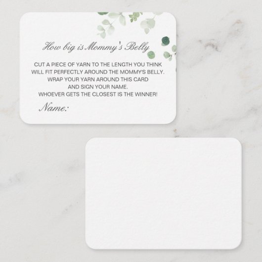 編集可能ママのベリーカードの大きさ エンクロージャーカード (正面/裏面)