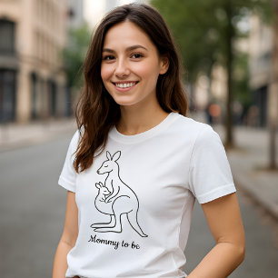 編集可能ママへカンガルーTシャツデザイン トライブレンドTシャツ