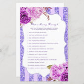 編集可能ママ着用ベビーシャワーゲーム (正面/裏面)