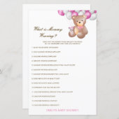 編集可能ママ着用ベビーシャワーゲーム (正面/裏面)