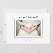 編集可能ミニマルフレーム写真結婚の発表 案内状 (正面)