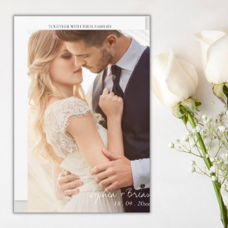 編集可能ミニマル結婚式招待状テンプレート 招待状