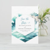 編集可能ミニマル航海の結婚の セーブザデート (スタンド正面)