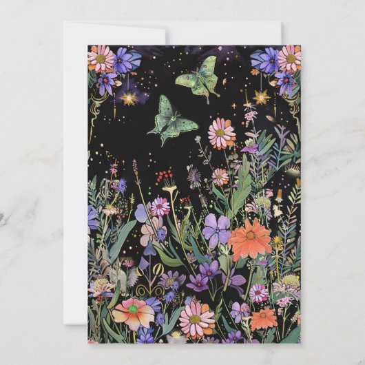 編集可能ムーディフォレストのベビーシャワー招待状 招待状 (裏面)