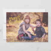 編集可能メリーで明るいフォトクリスマスカード シーズンカード (正面)